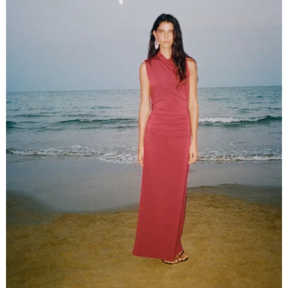 Zara Dresses & Skirts - Zara Ruched Long Dress